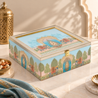 Royal Blue Heritage Hamper Box with 4 Matki Tins