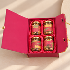 Royal Pink Heritage Gift Box with 4 Glass Jars