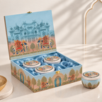 Royal Blue Heritage Hamper Box with 4 Matki Tins