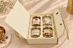 Royal Heritage Floral Gift Box with 4 Glass Jars