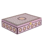 Royal Floral Purple Dry Fruit Gift Box with 6 Glass Jars