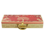 Floral Print Dry Fruit Gift Box with 5 Cylinder Glass Jars