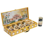Pichwai Palace Print Dry Fruit Gift Box with 5 Cylinder Glass Jars