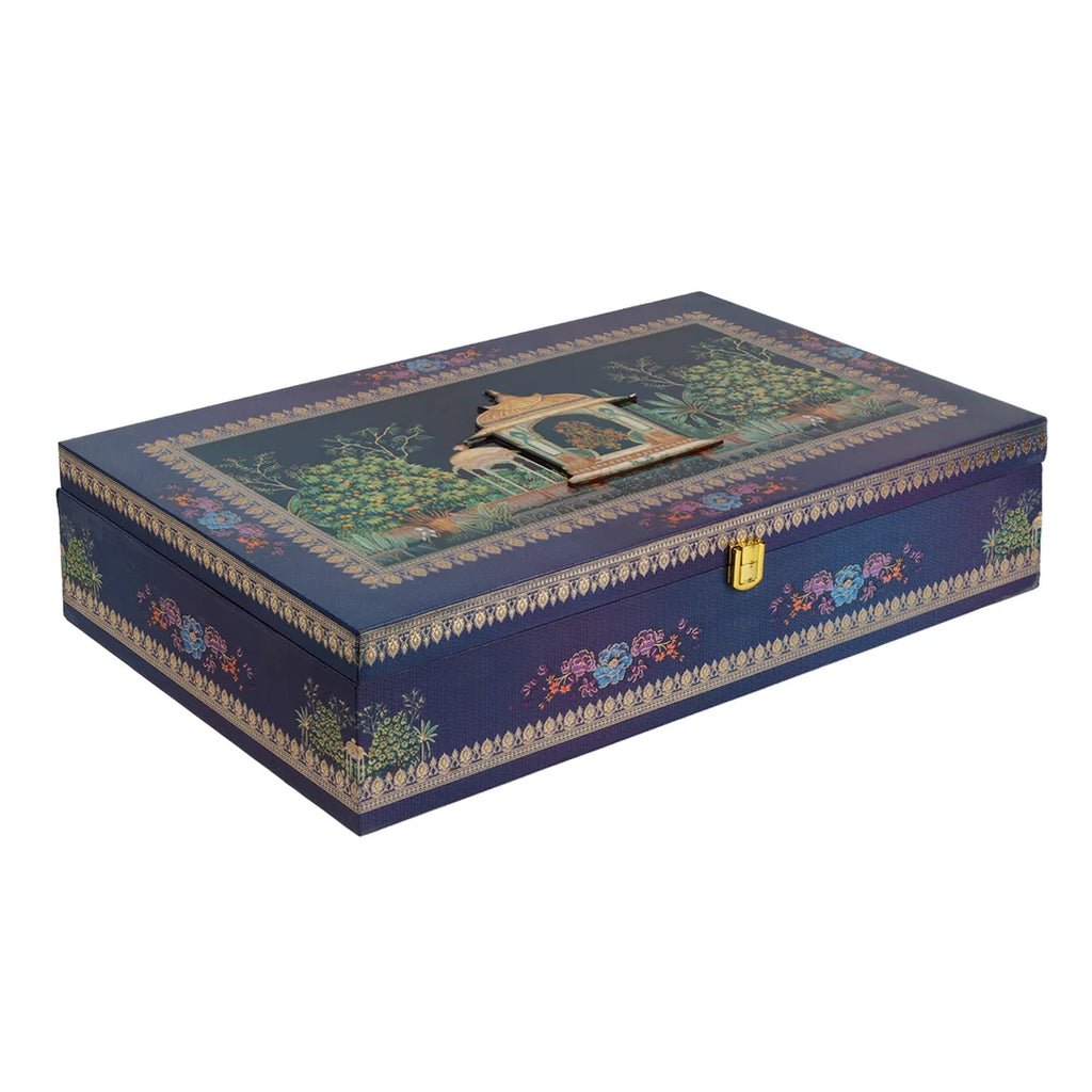Royal Blue Pichwai Artistry Premium Hamper Box