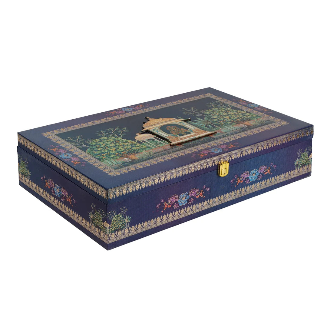 Royal Blue Pichwai Artistry Premium Hamper Box