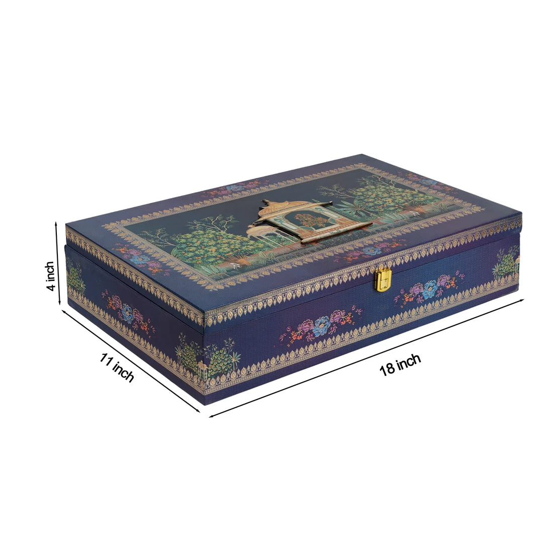 Royal Blue Pichwai Artistry Premium Hamper Box