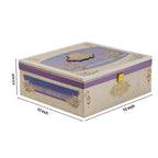 Royal Lilac & Ivory Hamper Box with 4 Glass Jars