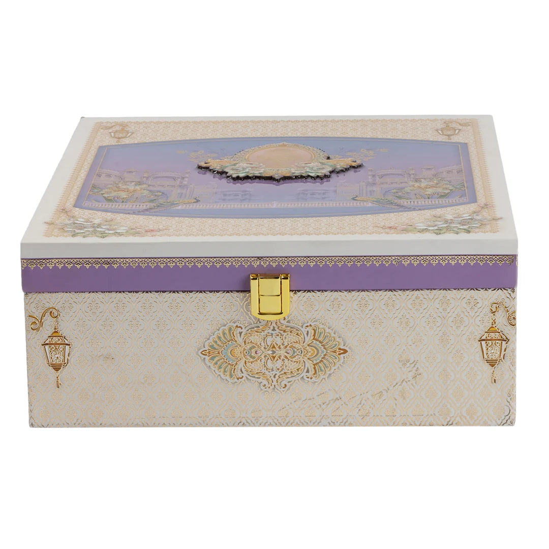 Royal Peacock Purple Dry Fruit Gift Box