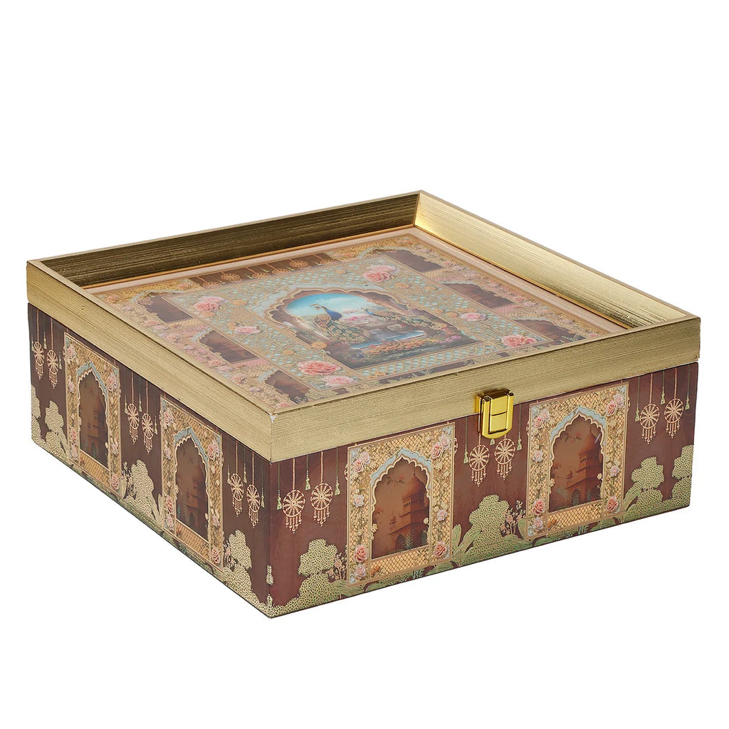 Heritage Haveli Gift Hamper with 4 Matki Tins