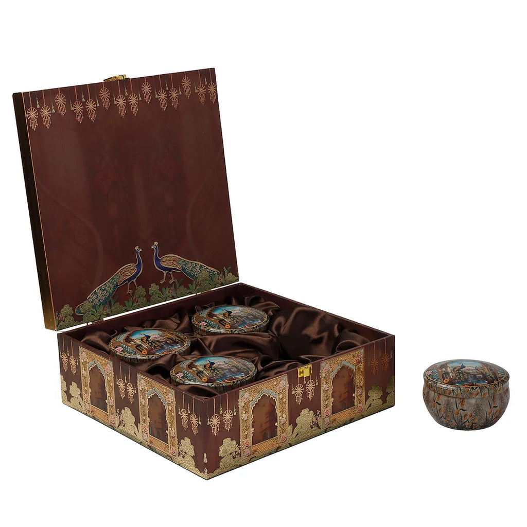 Heritage Haveli Gift Hamper with 4 Matki Tins