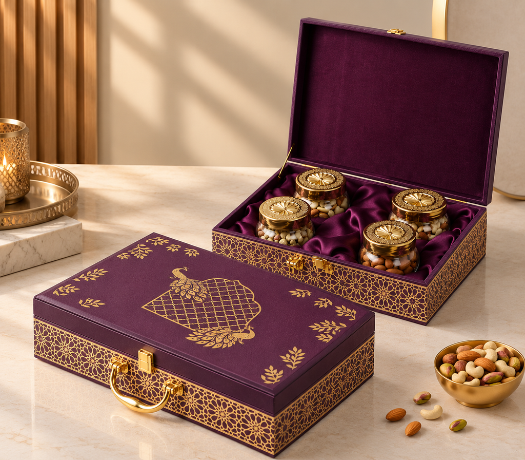 Royal Amethyst Gift Box with 4 Jars