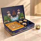 Royal Blue Pichwai Artistry Premium Hamper Box