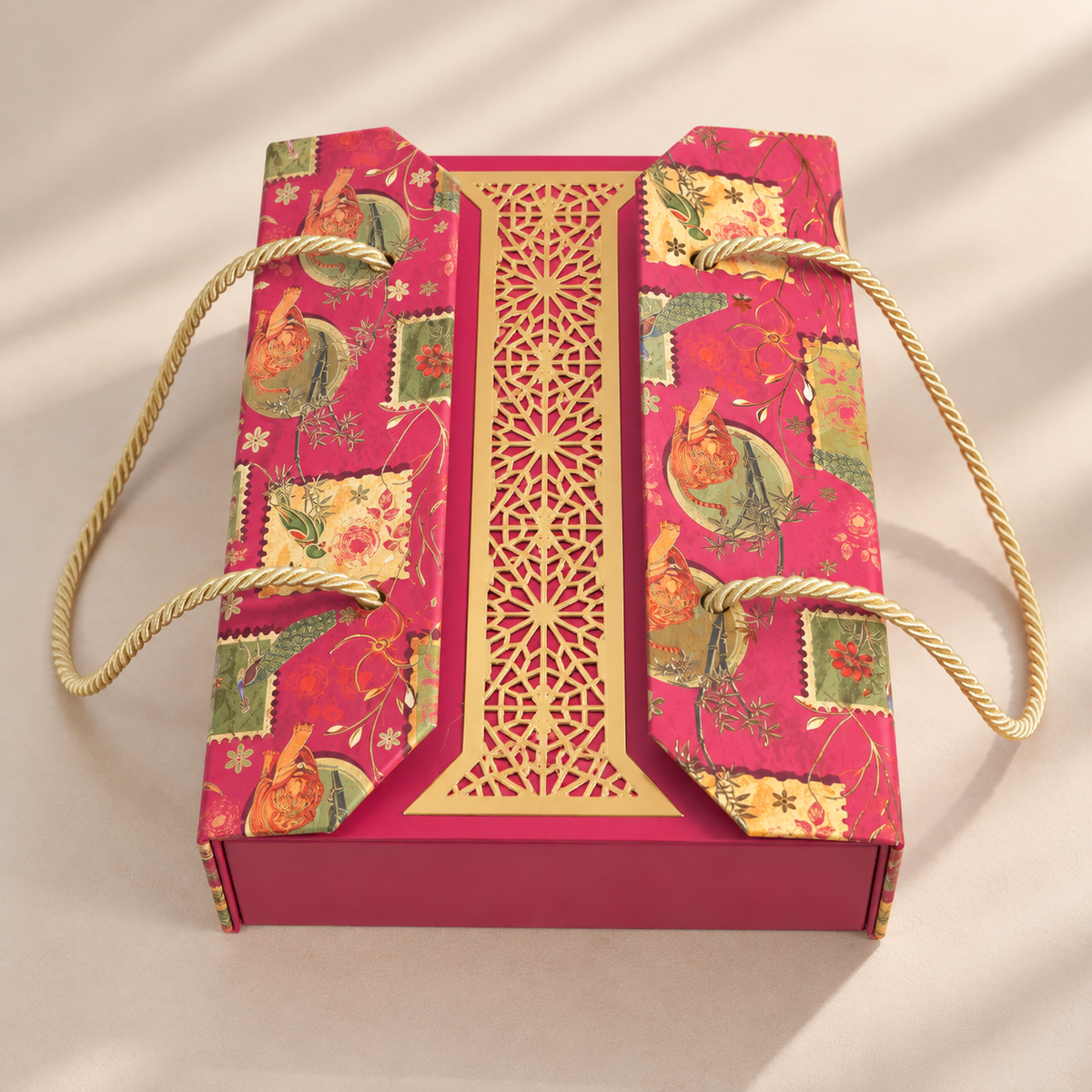 Royal Pink Heritage Gift Box with 4 Glass Jars