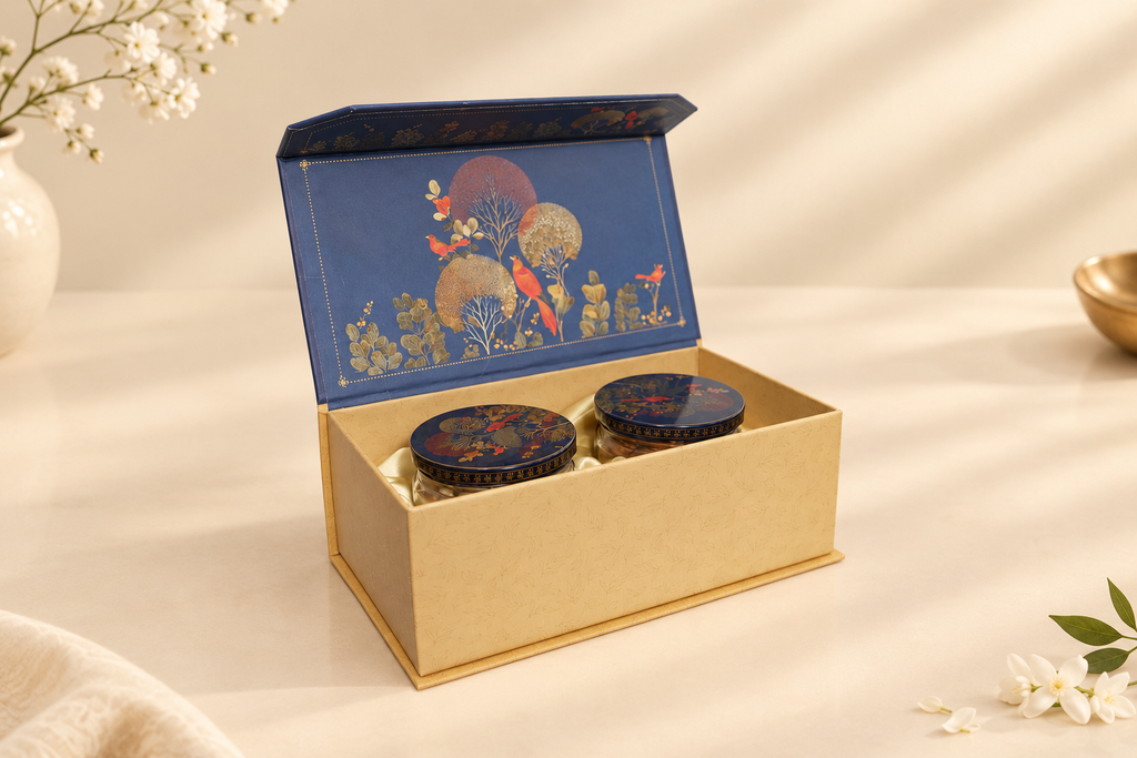 Bird & Bloom Royal Premium 2-Jar Dry Fruit Gift Box