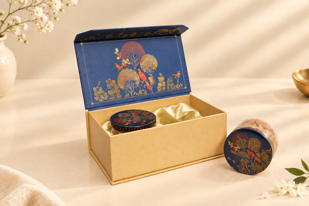 Bird & Bloom Royal Premium 2-Jar Dry Fruit Gift Box