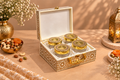 Gold Mosaic Gift Box with 4 Jars