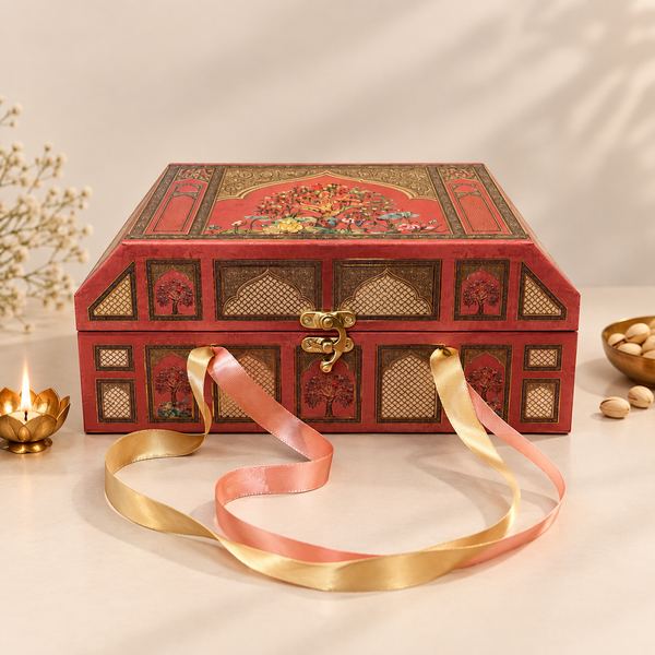 Mehrab Bloom Gift Box | 400-600g Assorted Dry Fruits, 2 Jars | Festive Gifting and Celebrations