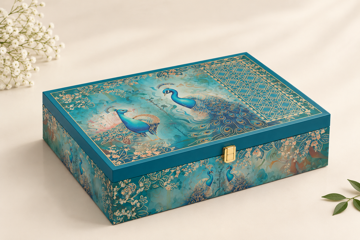Peacock Royale – Premium 6-Jar Dry Fruit Gift Box