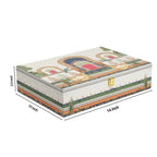 Premium Pichwai Heritage Dry Fruit Gift Box with 4 Glass Jars & 8-Cavity Tray