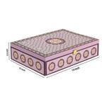 Royal Floral Purple Dry Fruit Gift Box with 6 Glass Jars