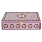 Royal Floral Purple Dry Fruit Gift Box with 6 Glass Jars