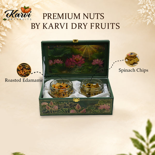 Royal Lotus Bloom Gift Box | 400-600g Assorted , 2 Jars | Festive Gifting & Special Occasions