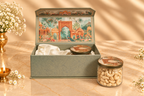 The Heritage Courtyard Dry Fruit Gift Box with 2 Designer Jars
