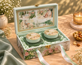 Vintage Pastel Meadow Dry Fruit Gift Box with 2 Printed Glass Jars