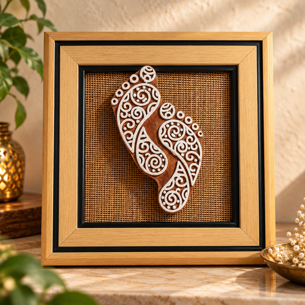 Traditional Handcrafted Charan Paduka| Elegant Decorative Accent Perfect for Gifting & Festive Décor