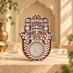 Hamsa Hand Tea-Light Holder| Elegant Decorative Accent Perfect for Gifting & Festive Décor