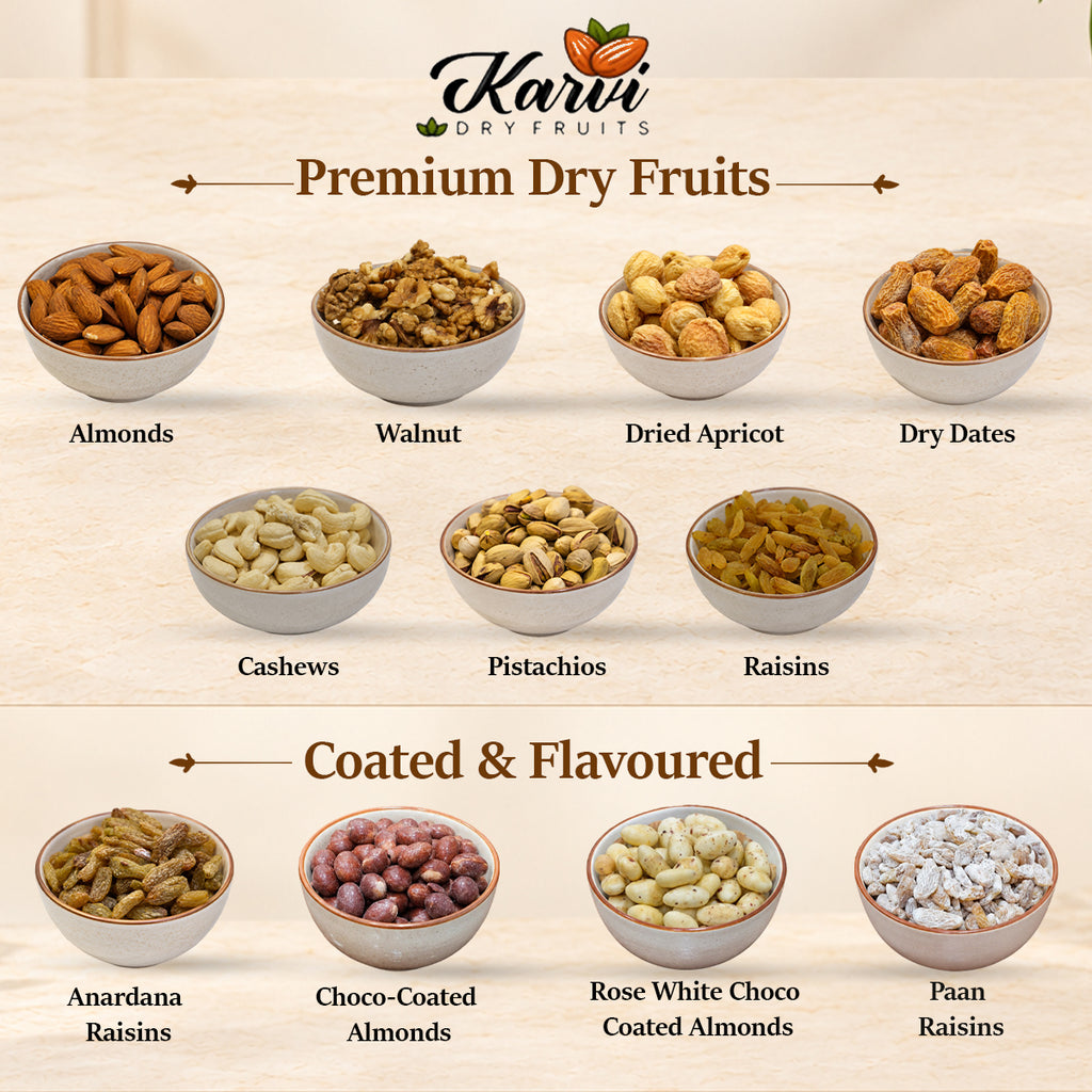 Sky Blue Heritage Hamper Box with 4 Matki Tins | 600-800g Assorted Dry Fruits | Diwali & Wedding Gift Hamper