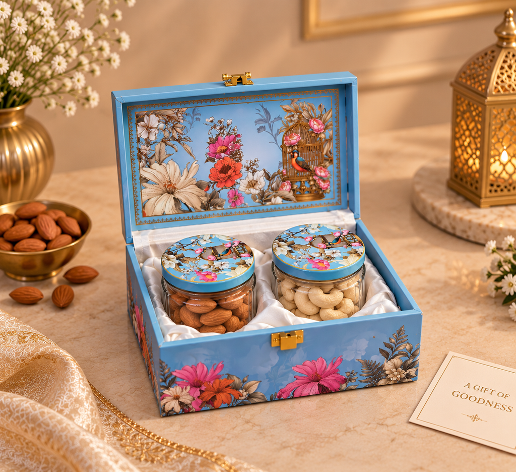 Floral Aviary Gift Box with 2 Jars