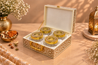 Gold Mosaic Gift Box with 4 Jars