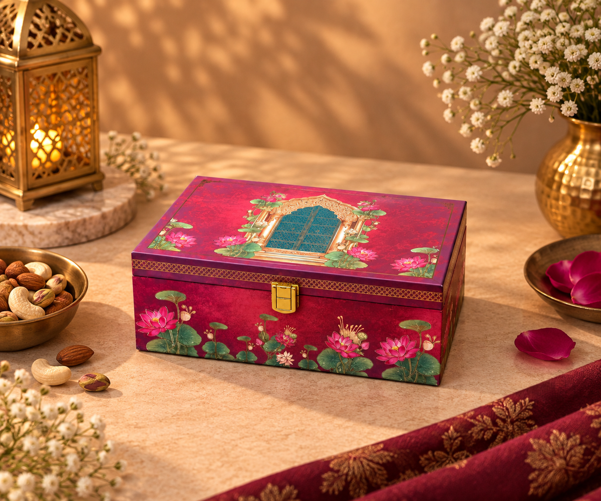 Jharokha Bloom Gift Box with 2 Jars