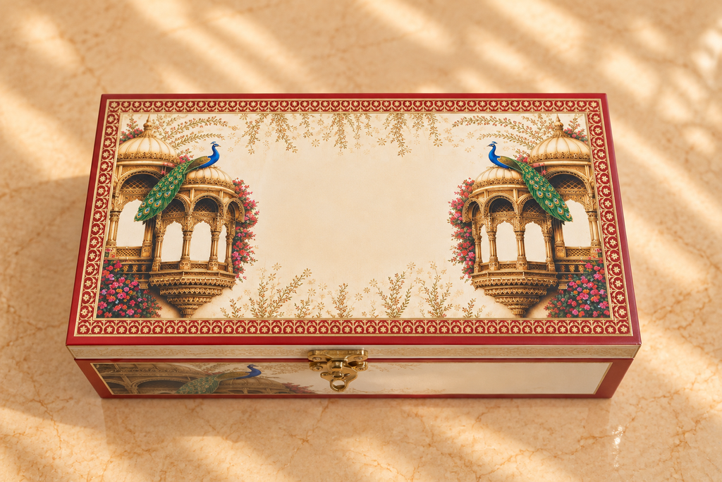 Royal Peacock Haveli Gift Box with 2 Jars